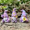 Cute Miniature Ornaments for Fairy Garden Halloween Gnome Resin Statue Spring Butterfly Bird Flower Indoor Outdoor Figurine Patio Hand Painted Yard