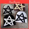 Autumn Knit Winter Hat With High Top Design And Star Pattern For Daily Wear