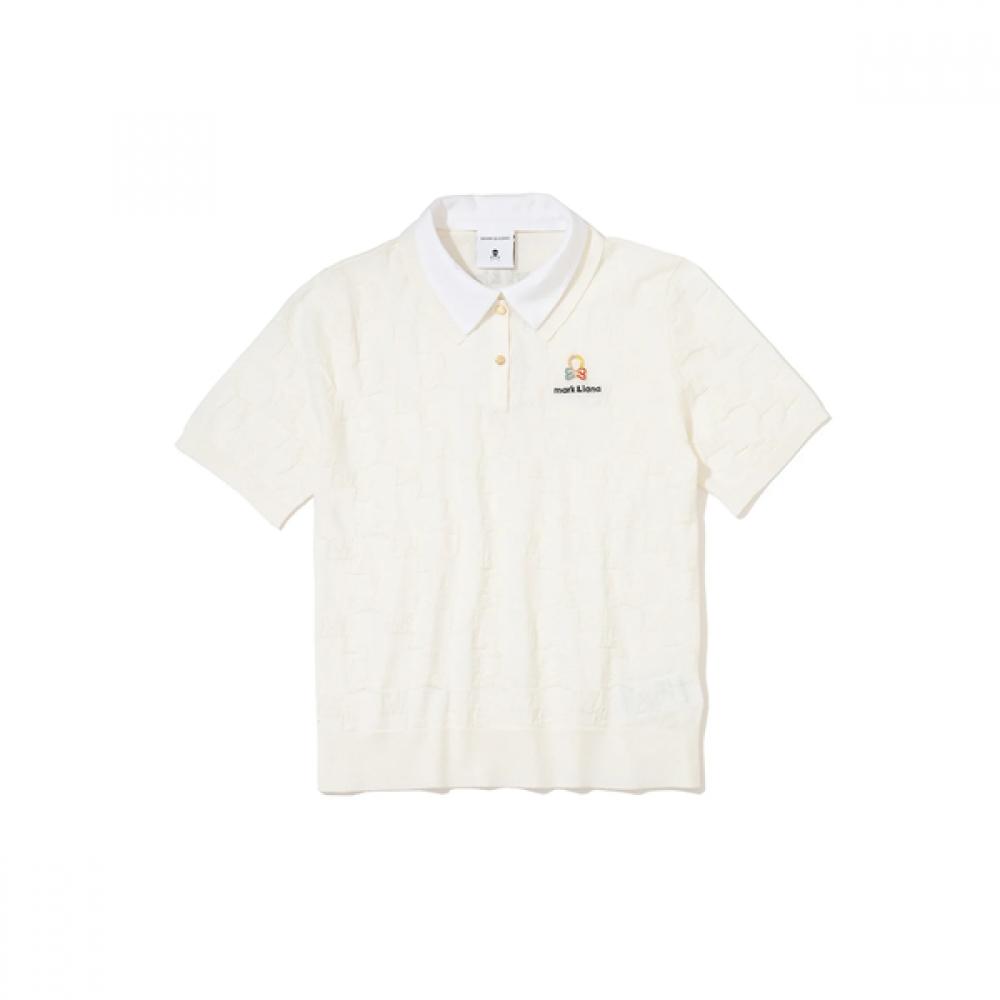 Mark   Lona W Gn Layered Knit Ss Polo  Ls2ib05f 
