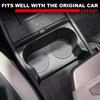 Black TPE Center Console Cup Holder Protector For Kia EV3 2024-2025