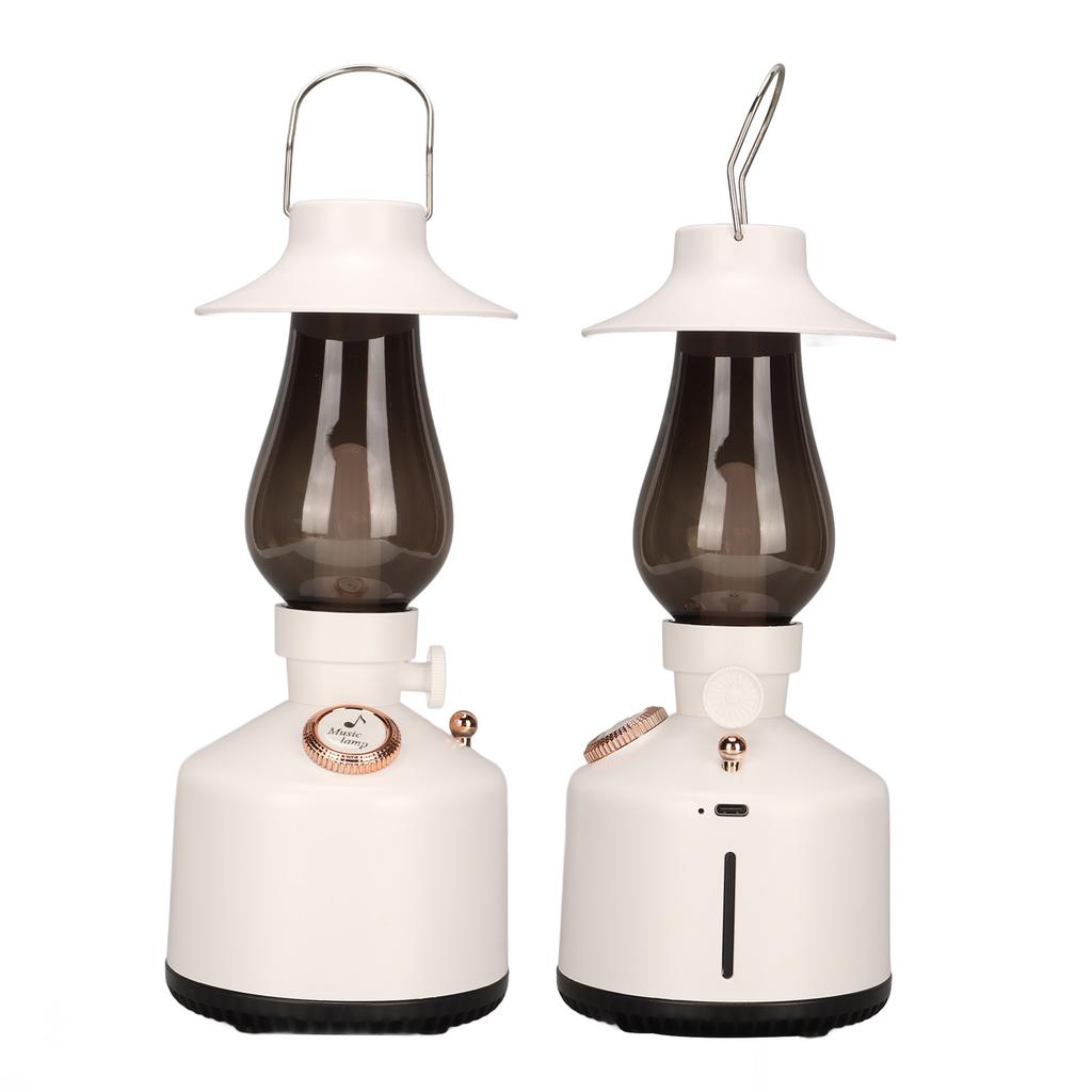 Vintage Night Light Spker IPX4 Waterproof Handheld 360 Degree Surround Sound Retro Night Light with Music