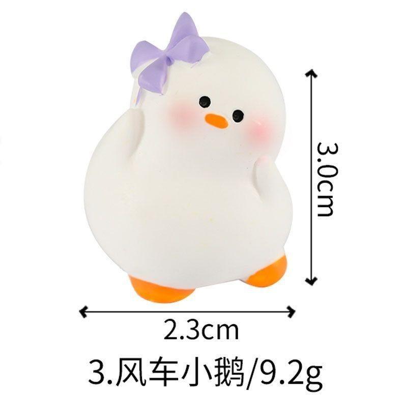 6Pcs/set Cartoon Goose Animal Miniatures Mini Figures DIY Fairy Garden Decoration Moss Terrarium Micro Landscape