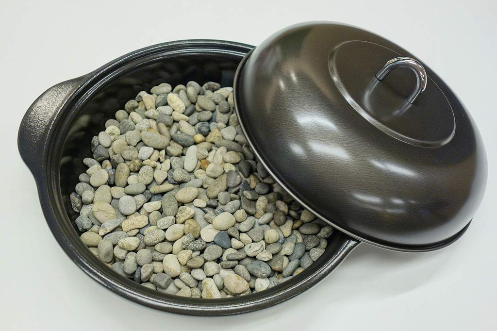 Takagi Metal Enamel Pot with Handle, Stone-Baked Sweet Potato Maker, 24cm, Induction Cooktop Compatible, Made in Japan, HA-IY24N