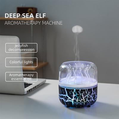 Difusor de Aroma Medusa Rotativo de 280ml com Temporizador Umidificador de Ar Medusa Difusor de Óleo Essencial para Casa Quarto Spa Escritório