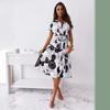 Rochie de Damă cu Decolteu în V și Talie Marcată