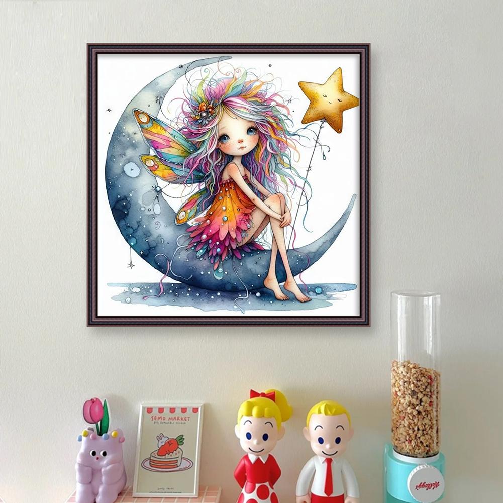 Full Embroidery Eco-cotton Thread 11CT Printed Girl Cross Stitch Kit Art