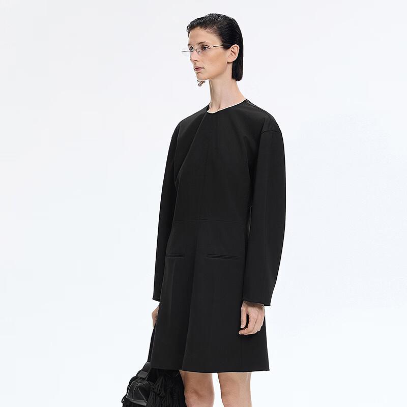JNBY Round Neck Long Sleeve A-Line Dress