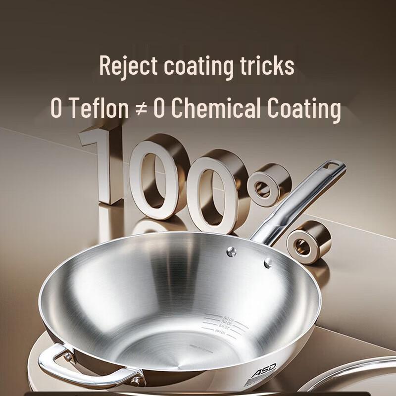 ASD Stainless Steel Stir-Fry Wok