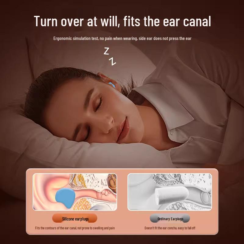 Soundproof Silicone Earplugs for Sleeping, Anti-Snoring, Noise Reduction, Swimming, and Studying.