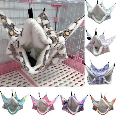 Hammock For Rats Double Thick Plush Warm Bed For Hamster House Nest Sleeping Bag Hanging Tree Beds Pet Hamster Nest