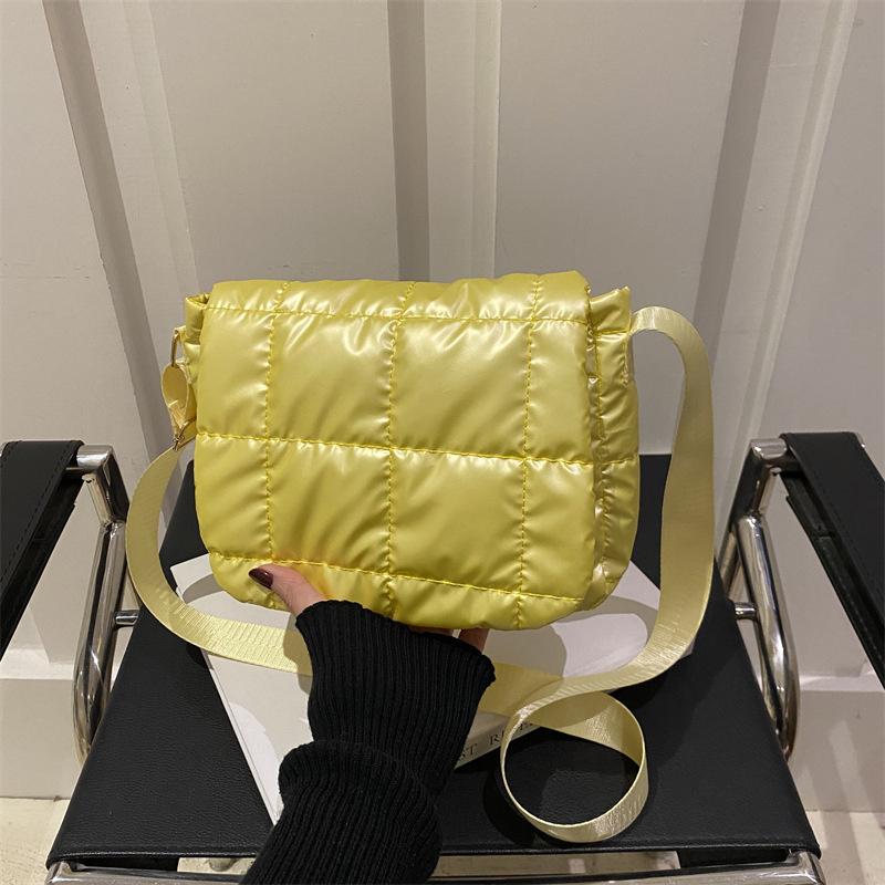 Yogodlns Women Elegant Quilted Shoulder Bags Cloud Pleated Bubbles Crossbody Bag Fashion Simple Solid Color Commute Shopping Bags