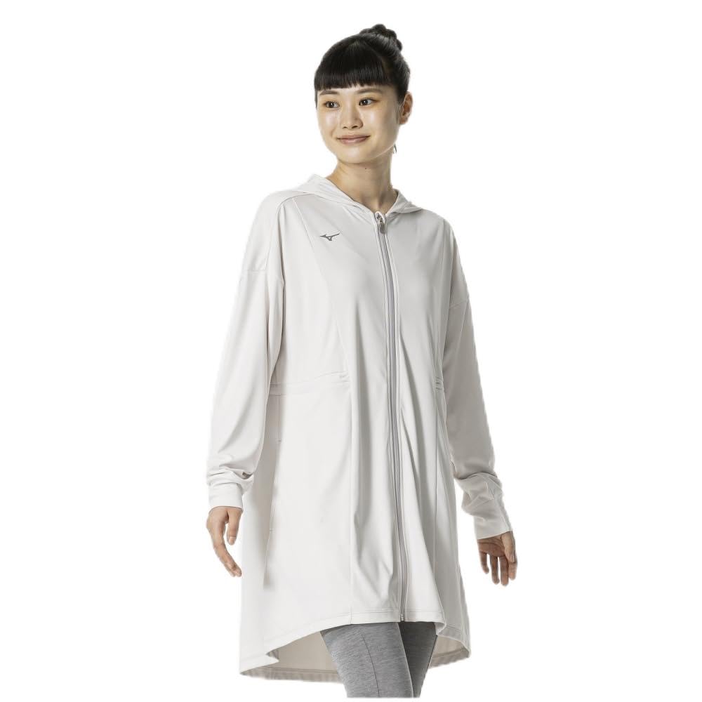 Mizuno Stretch Smooth Training UV White 32MCB870 Women's Hoodie, Protection, Sand,