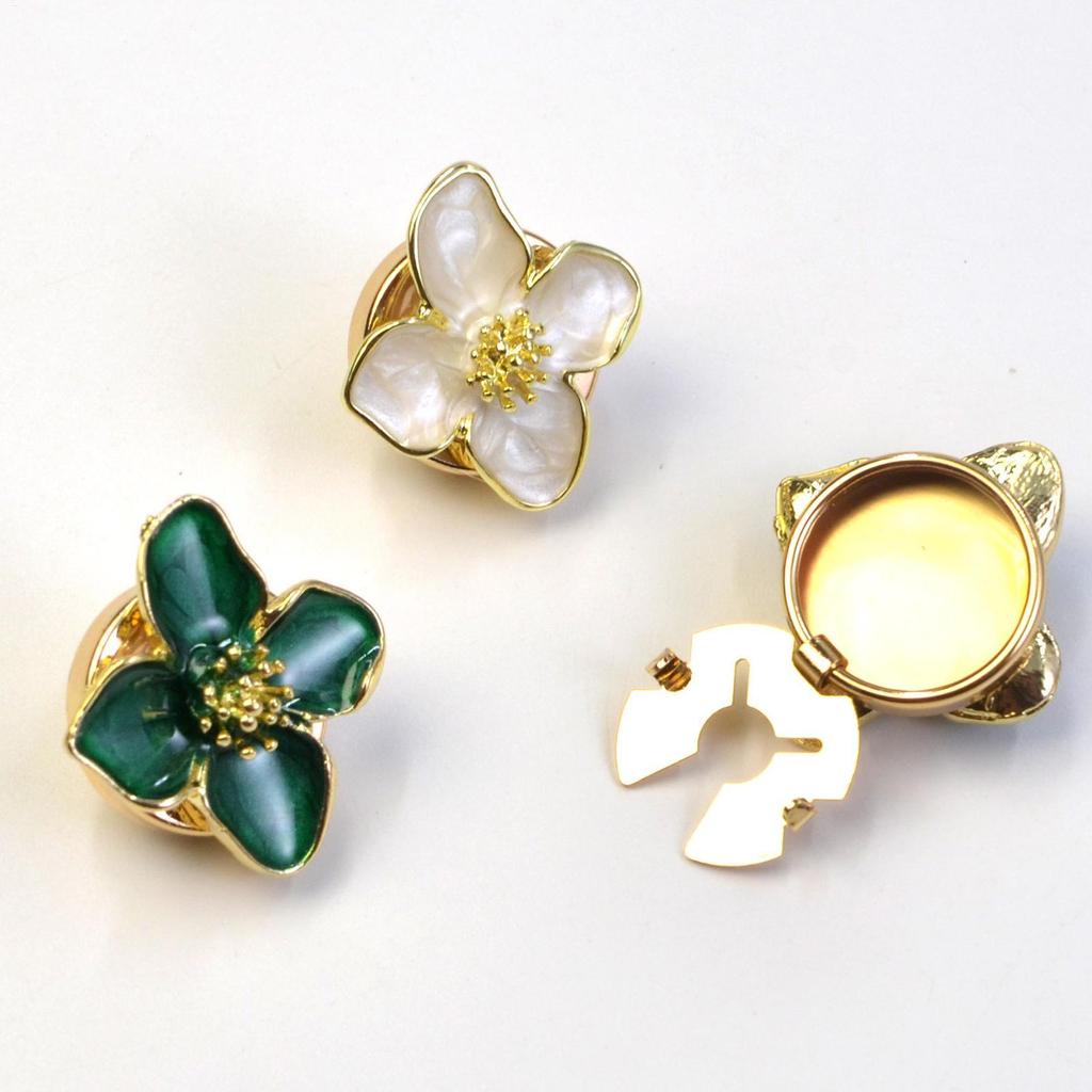 Floral Button Covers Accessories Cufflink Style Decorative Buttons For Clothes Crafts Shirts Blouses Dresses Coats Wedding Suits