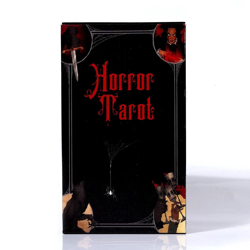 Horror Tarot Deck Kartenspiel Vollständig Englisch Wahrsagerei Tarotkarten Für Anfänger, Geeignet Für Familienfeier Brettspiel