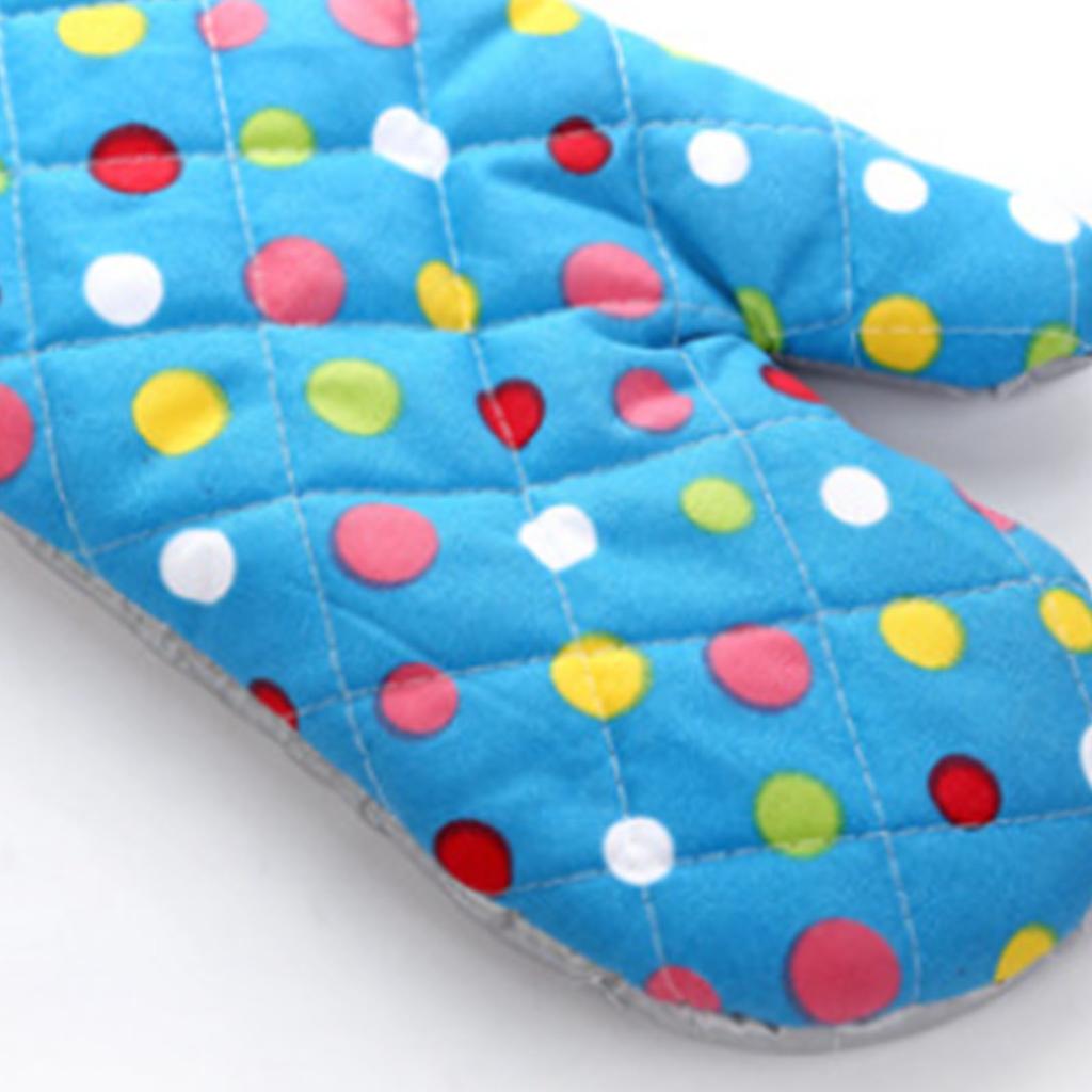 Oven Mitts Thickened Heat Resistant Hand Comfortable Fit Baking Gloves for Microwave Kitchen