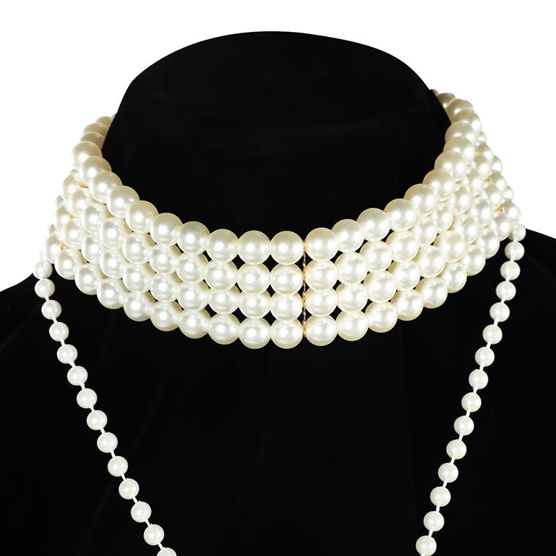Bijoux de gilet en perles vintage tendance, chaîne d'épaule, accessoires de robe de mariée, collier de perles fait à la main, chaîne de corps en perles