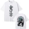 Anime Demon Slayer Tokitou Muichirou Double Sided Print T-shirt Men's Women High Quality Cotton T Shirt Male Summer Tees