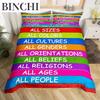 Love Is Love Duvet Cover Rainbow Bedding Collection Pride For Love Theme Romantic Comforter Cover Colorful Cartoon Car Bedspread Cover