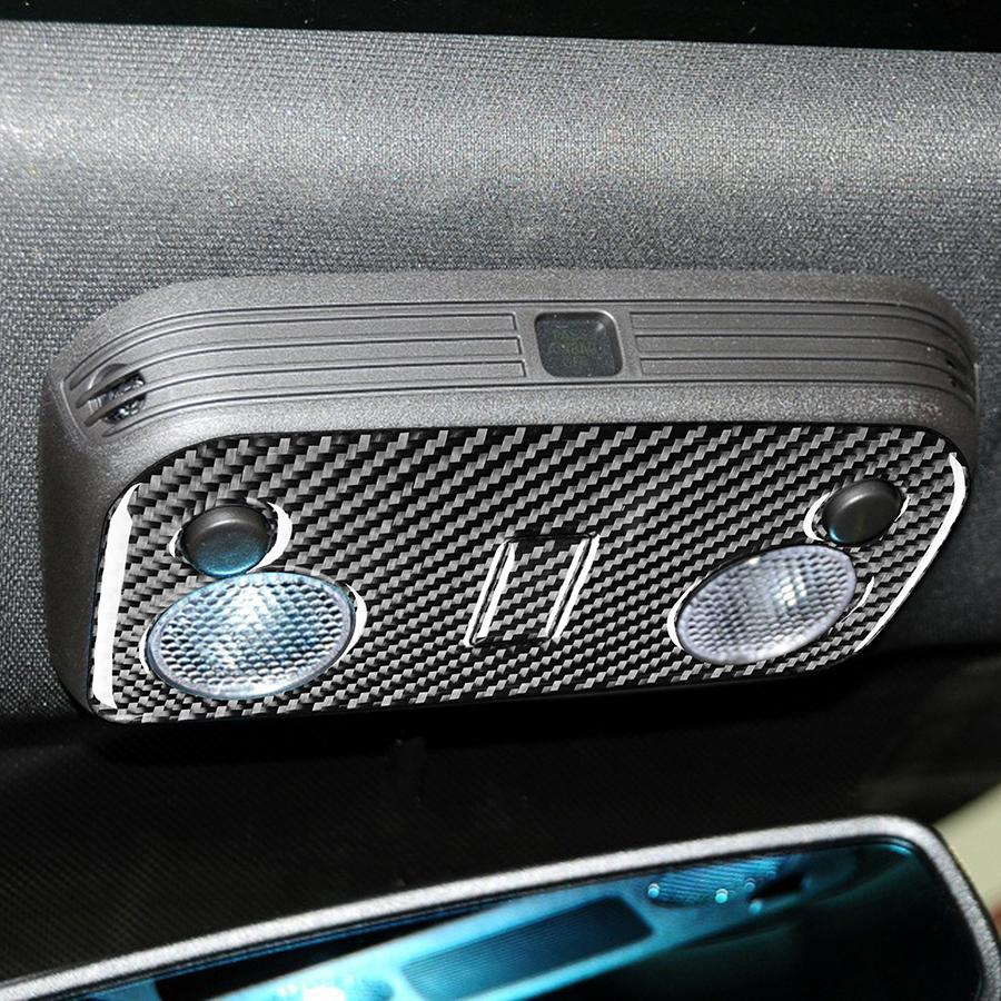 Carbon Fiber Style Reading Light Button Panel Sticker For Ford Mustang GT 05-09