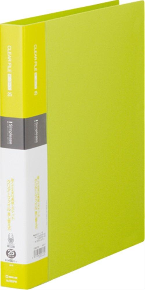 

King Jim Simply Clear Holds up to 80 30 A4 File, Transparent, Interchangeable, Pockets, Holes, Portrait, Yellow-Green, 138SPW-YG