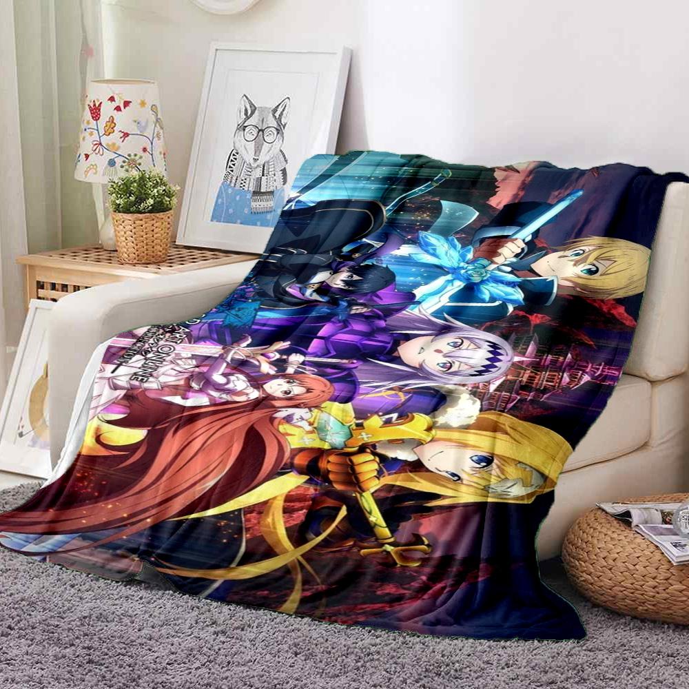 Sword Art Online Flannel Blanket Throw Blanket Soft Warm Sofa Bed Camping Car Home Decor Unique Christmas Gift C9301273