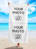 Personalisierbares Strandtuch Foto anpassen Lustiges Bild Mikrofaser Strandtuch Dünn Saugfähig für Strand Schwimmen Yoga Bad Sport