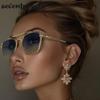Retro Steampunk Square Sunglasses Women  Luxury Brand Trendy Metal Frame Outdoor Driving Sun Glasses Classic Shades For Lady