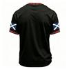 T-shirt Casual da Uomo con Maniche Raglan e Stampa a Quadri Calcio Scozzese, Manica Corta, Girocollo, per l'Uso Quotidiano