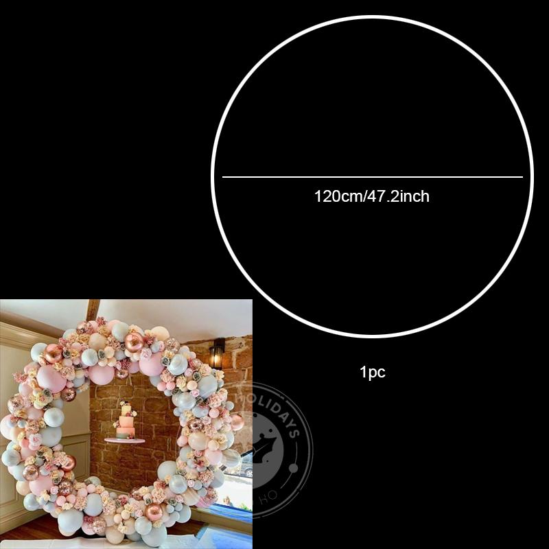 

Heart Shaped Round Balloon Arch Support Wreath Wedding Birthday Party Decoration Baby Shower Background New Year Christmas Decor 1set