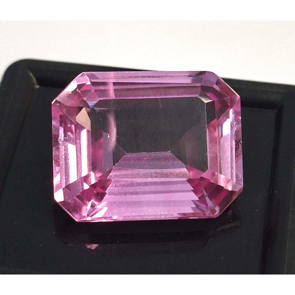 14-16 Ct Natural Light Pink Sapphire Emerald Cut Stunning Certified Gemstone