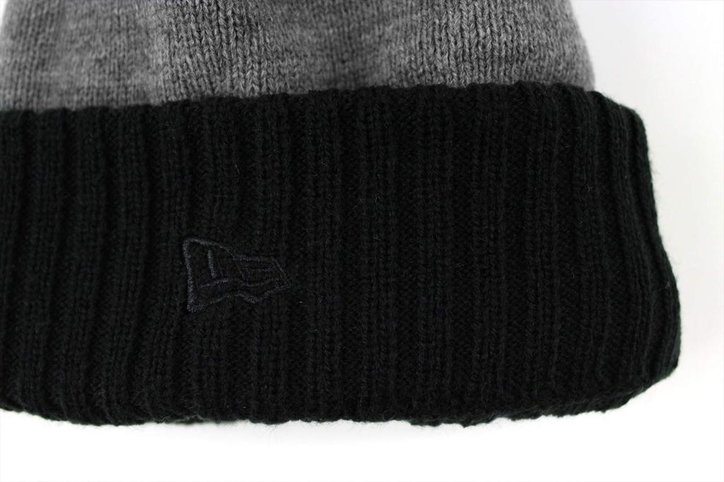 New Era Strick Colorblock Grau Mütze, mit Bündchen, Schwarz/Melange