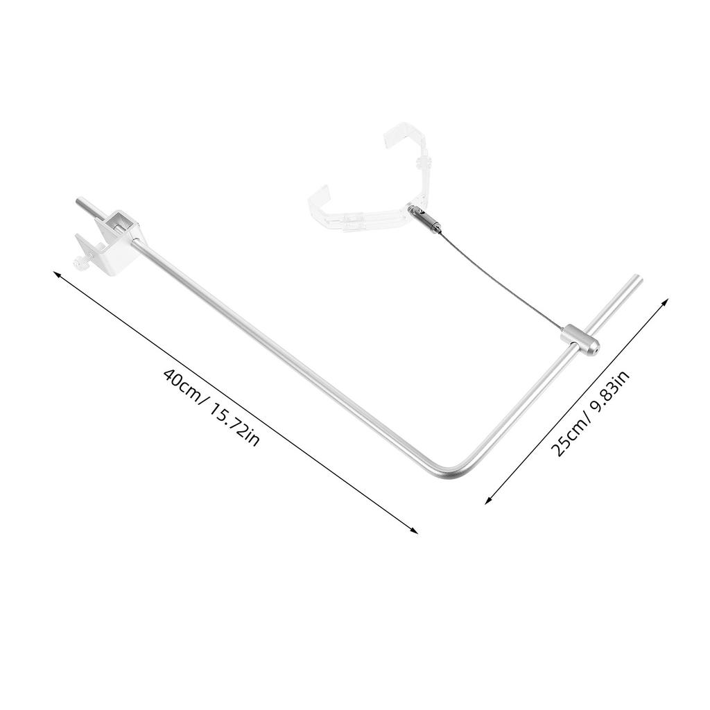 2Pcs Aquarium Light Bracket Aluminum Alloy Adjustable Lighting Stand for Fish Tank Glass Edge Clamp Freshwater Saltwater Lamp