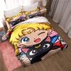 Weiche und bequeme Bettbezug im Sailor Moon Cartoon-Design, Kinderbettwäsche-Set Geschenk, Extragroß, Mehrere Größen erhältlich.