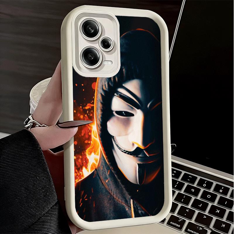 Phone Case for Xiaomi Redmi Note 15 14 13 Pro Plus Anonymous V Mask Shell 12S 11 11S 11T 5G 14S Soft Silicone Funda