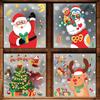 Christmas Window Stickers Santa Claus Snowflake DIY Wall Decal 2025 Christmas Decorations For Home New Year Ornaments Gift