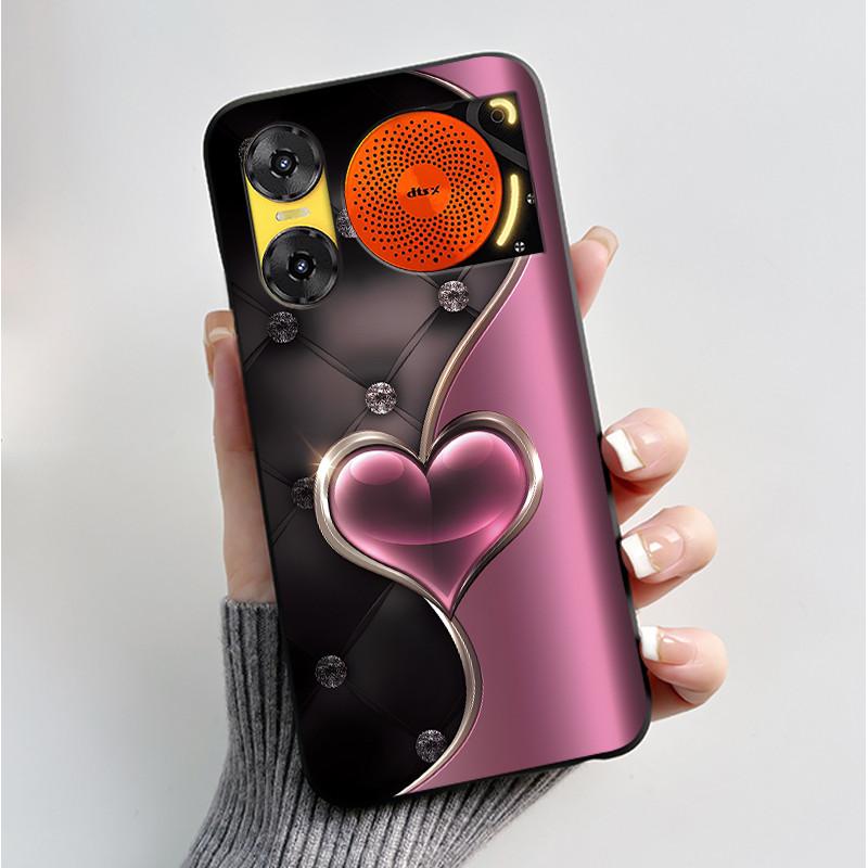 Printing Case For ZTE Nubia Music 2 Music2 Soft Silicone Black Shell For ZTE Nubia Music Z2353 Cover Cute Flower Cartoon Casing