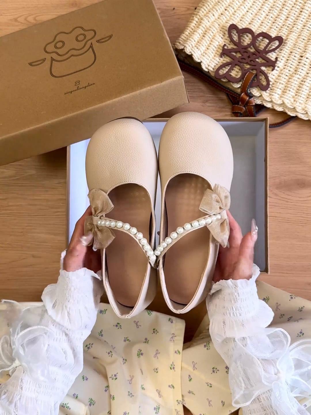 

Женские туфли Мэри Джейн маленькие кожаные туфли 2025 лето новинка французские на мягкой подошве фея вечерний бриз нежные с юбкой Дуду одинарные туфли 40 хаки