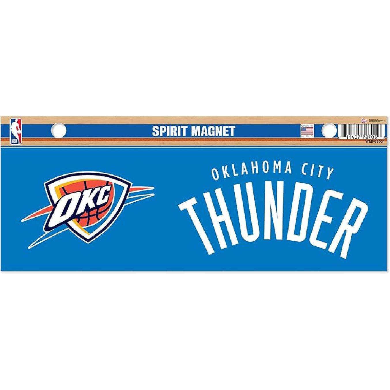 Rico Industries НБА Баскетбол 4 x 10 Магнит Командного Духа Oklahoma City Thunder
