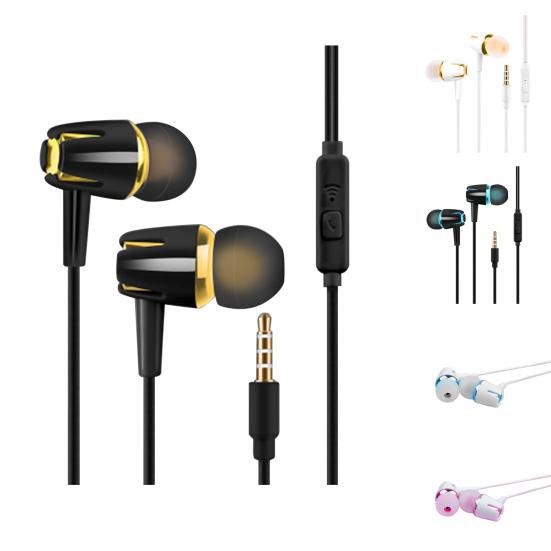 Wired Universal Noise Cancelling Stereo In-ear Earphone Phone Headset with Mic