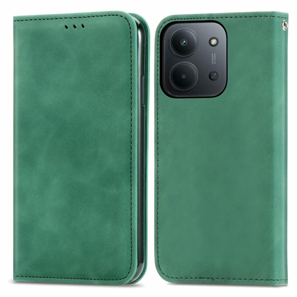 Leather Case with Card Holder For Xiaomi Redmi 15C 5G (EU) (173mm)/4G (EU) (173mm)/Poco C85 4G (173mm) Magnetic Absorption Phone Cover