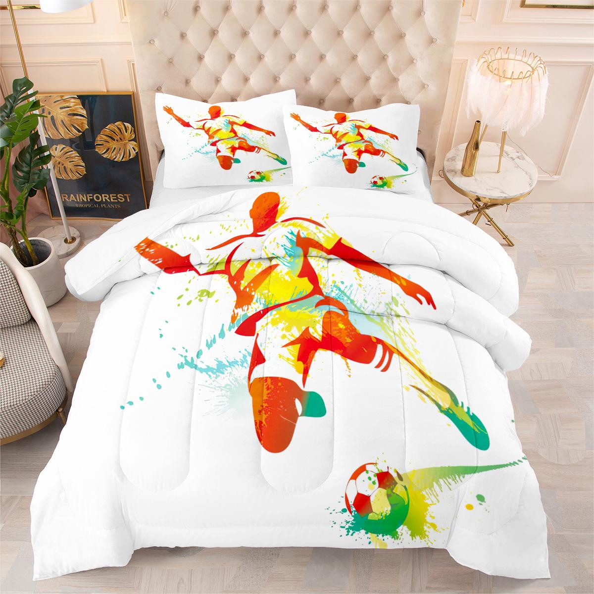 Curling Fat Quilt Three-piece Double Washed Quilt Cover 140*200cm