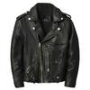 New Italian Wax Dyed Vegetable Tanned Sheepskin Motorcycle Jacket Vintage J24 Cross Zip Real Leather Biker Coat Men