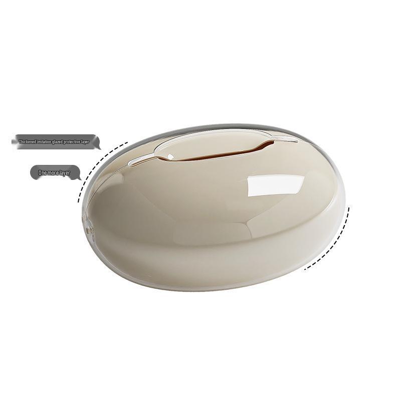 Cremeweiße High-End Luxus-Taschentuchbox für Zuhause - Eleganter Papierserviettenhalter für Wohnzimmer oder Couchtisch