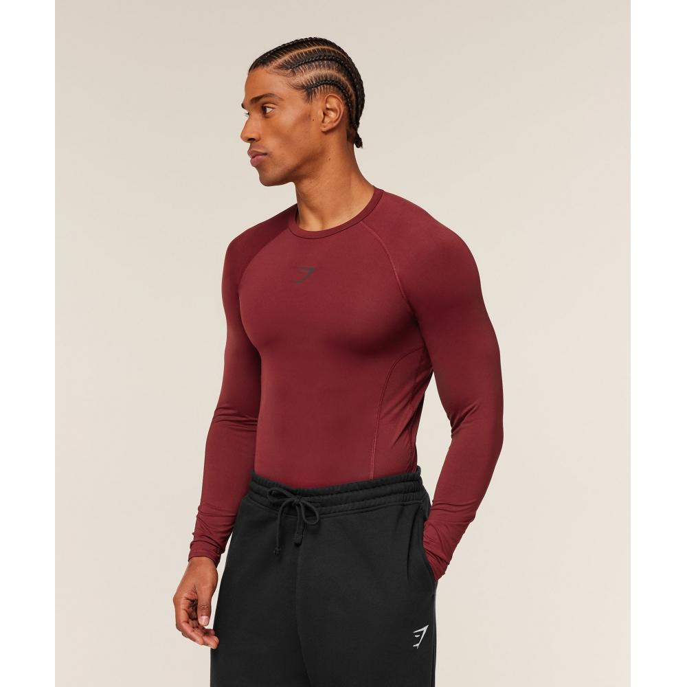 Gymshark ElemenT Baselayer Long Sleeve T shirT seTs Red A2b5m Rb12