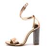 Sandals Women Heeled Rhinestone Ankle Strap Pumps Super High Fashion Heels