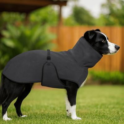 Dog Hoodie Warm Winter Dog Clothes Windproof High-Neck Dogs Calming Jacket Soft Thickened Pet Vest Coat Walking