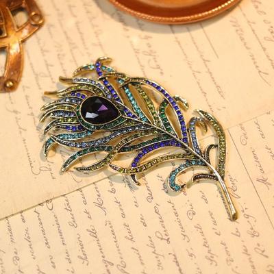 Colorful Temperament Peacock Brooch Temperament Peacock Lapel Pins  Wedding Gifts