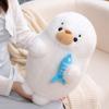 35/45/55cm Hug Fish Seal Plush Toy Snow-white Sea Lion Seal Throw Pillow With Fish Stuffed Animal Seal Birthday Gift For Kid