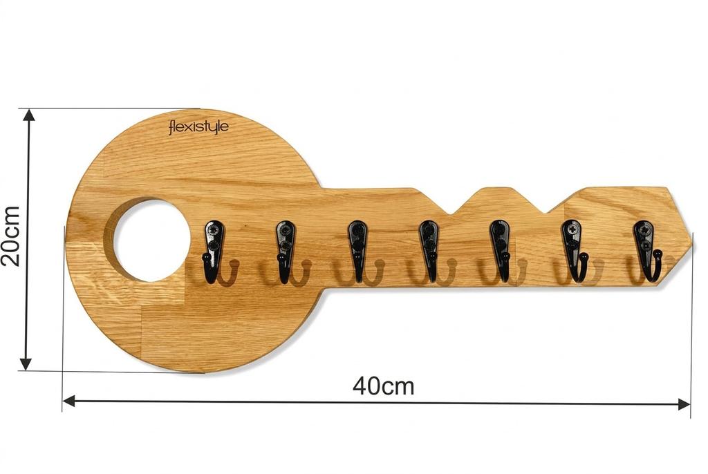 Wooden Key Hanger Oak Key