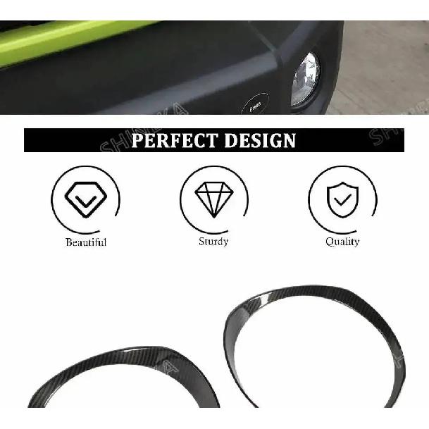 SHINEKA Auto Frontscheinwerfer Lampe Dekoration Abdeckung Aufkleber für Suzuki Jimny 2019 2020 2021 2022 2023 2024 Exterieur Zubehör